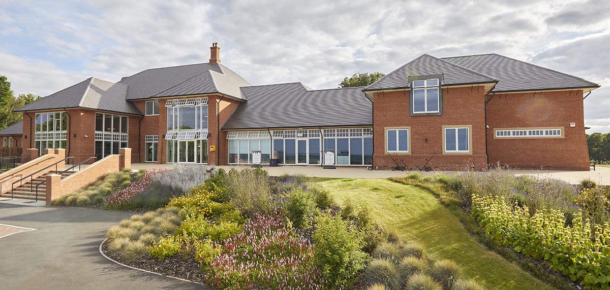 The new Whittington Clubhouse with Dreadnought Staffs blue smooth clay tiles